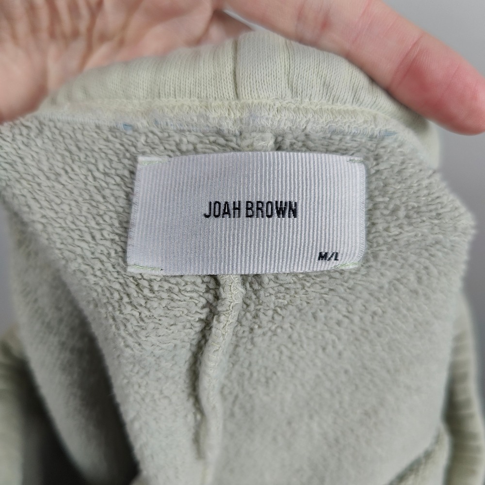 Joah Brown‎ Sweat Shorts Womens Medium Large Pale Green Fleece Elastic Waist - Picture 7 of 8